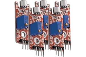 AZDelivery 5 x KY-038 Micrófono Detección de Sonido de Alta Sensibilidad Módulo Pequeño Compatible con Arduino con E-Book Incluido!