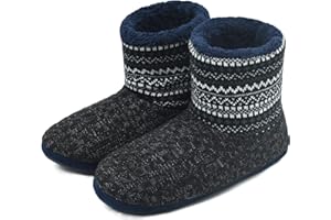 COFACE Męskie kapcie z podszewką, ciepłe, antypoślizgowe, do aktywności na świeżym powietrzu/wewnątrz i na zewnątrz, dla mężczyzn, do łóżka, pantofle domowe, pluszowe kapcie