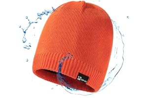 TOP-EX DryKnit™ Waterproof Winter Beanie Hat – Warm Fleece Lined, Windproof & Stretchy Knit Cap for Cold Wet Weather