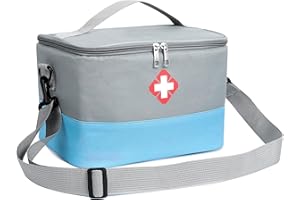 Romon Borsa Pronto Soccorso Viaggio, Impermeabile Kit di Pronto Soccorso Vuota, Alta capacità Borsa Medica Portatile Sportiva, Kit Medico Vuota per Viaggio Ufficio Casa All'aperto