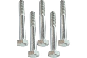 AERZETIX - C47512 - Juego de 5 piezas - Pernos M8x60 con rosca parcial - cabeza hexagonal - Ø8x60mm - DIN 931 - clase 8.8 - acero cincado - bricolaje - herramientas de montaje/ferretería