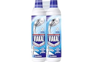 Viakal Anticalcare Detersivo Liquido Bagno, 2 x 630 ml, con Tecnologia Anti-goccia, per un Bagno Pulito e Profumato, 100% di Plastica Riciclata