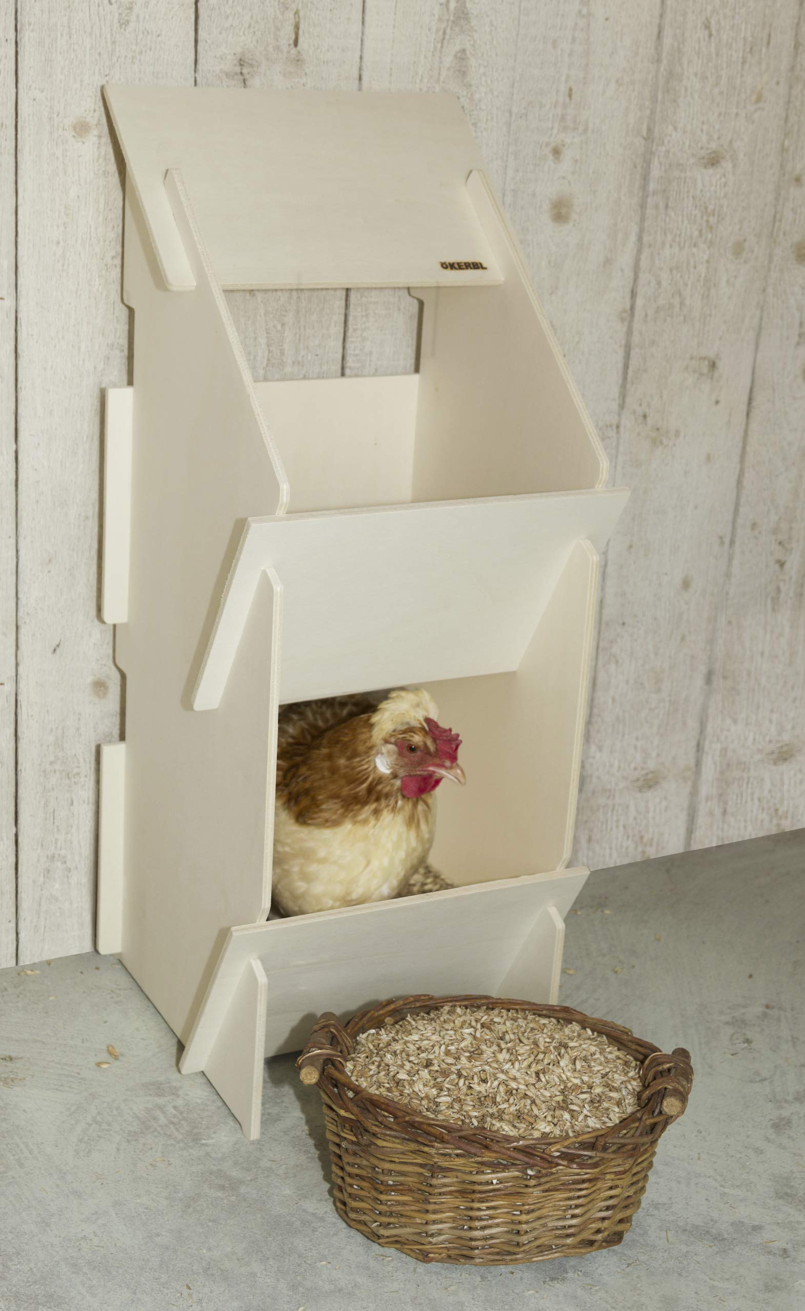 Kerbl 73005 - Nido per Gallina, in Legno, Non Montato, 30 x 35 x 83 cm