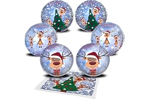 ‎BADA BING Bada Bing 6er Set Magisches Handtuch Rentier Rudolph - Zaubertuch aus Baumwolle in ca. 30x30 cm - Waschlappen mit Lasche zum Aufhänge - Geschenk für Weihnachten Adventskalender Nikolaus