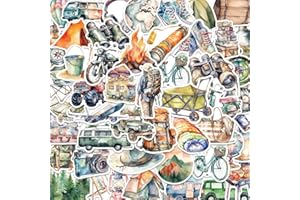 APAREAL Outdoor-Aufkleber 50 Stück, Wasserfeste Abenteuer Wandern Aufkleber für Koffer Gepäck Laptop Scrapbook Fahrrad Skateboard Motorrad Snowboard Reisen Sticker