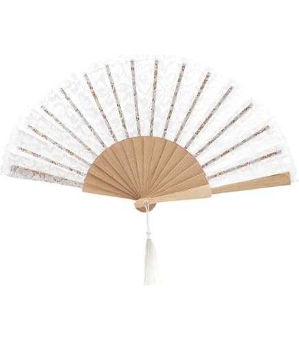 Ventaglio Da Sposa In Pizzo Bianco - Pieghevole Per Matrimonio E Feste - Foto 2