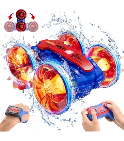 Voiture Télécommandée 8WD Weinsamkeit - 360° Stunt, Musique & LED | Pour Enfants 4-12 Ans | Cadeau Garçon Fille