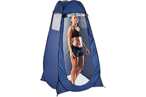 Relaxdays Tenda Pop Up, Spogliatoio & Cabina Doccia per Campeggio, Esterni, Outdoor,Idrorepellente,190x120x120,UV 50+blu