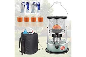KAO0YAN 2024 Stove à pétrole portable pour l'intérieur : four à pétrole chauffage d'urgence sans électricité intérieure, chauffage au pétrole pour camping, chauffage au pétrole pour intérieur à 360°