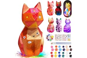 ONLYFUN Bastelset Kinder Katzenlampe Malset, Mädchen und Jungen, kreativ set für kinder, Spielzeug zum Bemalen, ideales Geburtstagsgeschenk für Kinder im Alter von 3-12 Jahren