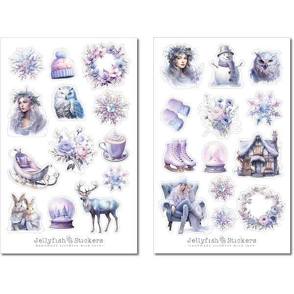 Lila Lavendel Sticker Set – Florale Aufkleber Für Journal, Planer & Scrapbooking (2 Bögen)