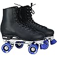 CHICAGO SKATES Men's Classic Roller Skates - Premium Black Quad Rink Skates