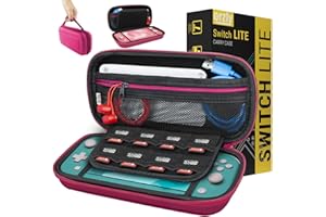 Orzly Tragetasche kompatibel mit Nintendo Switch Lite – Aufbewahrungstasche / - Hartschalen Case/Cover/Hülle/Schutzhülle für die Verwendung mit der Nintendo Switch Lite Konsole & Accesoires