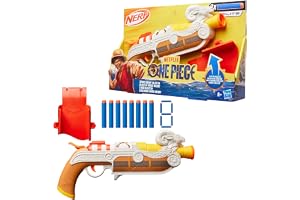 Nerf Netflix One Piece Going Merry-blaster, fästbart hölster, åtta Nerf Elite-darts, med inspiration från tv-serien på Netfli