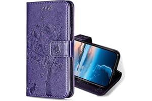 KANVOOS Handyhülle für Samsung Galaxy A54 5G Hülle, PU Leder Schutzhülle mit Kartenfach, Flip Case Klappbar Stoßfeste Hülle für Samsung A54 5G (Lila)
