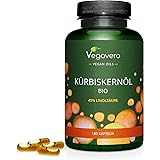 Olio di Semi Di Zucca BIO | VEGAN | con 45% di Acido Linoleico | 3 Mesi di Fornitura | Pressato a Freddo | Salute della Prost