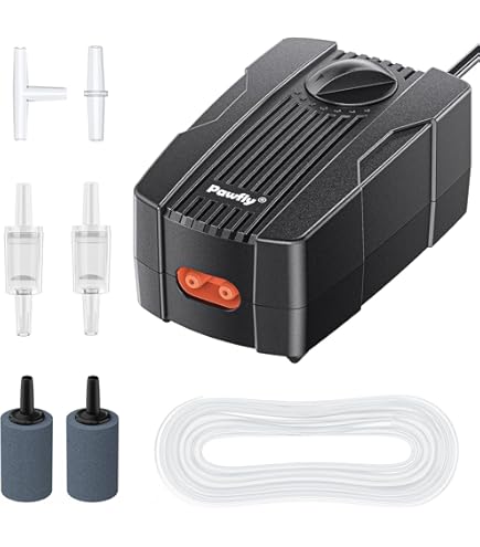 Pssopp Aquarium-Luftpumpe 5W, 220V - Doppelausgang, Leise Sauerstoffpumpe Für Fischtanks