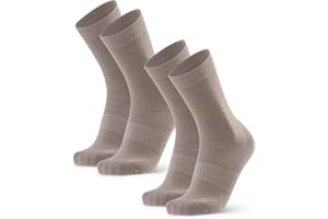 DANISH ENDURANCE Chaussettes de Randonnée en Laine Mérinos, Chaussettes Ultra-Fines Anti-Ampoules, Thermiques et Respirantes pour Hommes et Femmes, Unisexes, Lot de 2