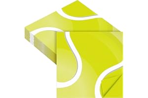 Aodaer 48 Pieces Tennis Paper Napkins Disposable Tennis Party Napkins Tennis Ball Sports Napkins Tennis Cocktail Dinner Napkin Set 13" x 13" Unfolded Tennis Tableware Napkins for Sports Party Supplies