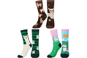 Jeasona 3 pary skarpet damskich 39-42 z sentencją, zabawne kolorowe skarpety damskie bawełniane