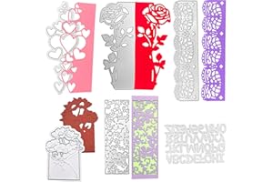 Dancepandas Troqueles Scrapbooking Bordes 6PCS Plantillas Troqueladora Troqueles de Corte de Metal Cutting Dies para Decoración Álbum Recorte Artesanía Papel DIY Manualidaddad