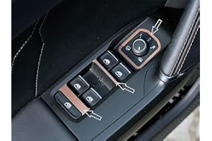 AutoCOVR Cubierta de acero para Cupra Leon/Formentor | Color estilo COOPER - Interruptores elevalunas eléctricos 6 piezas inoxidable V1-VZ5 Veloz Edition Leon Accesorios