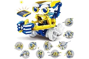 ALLAUGH Giocattolo Robots Regalo Bambino 8 9 10 11 12 Anni, 11-in-1 Robot a Energia Solare Regali per Bambini Maschio Femmina Compleanno Natale Costruzioni Giochi, con 216 Pezzi Idee da Costruire