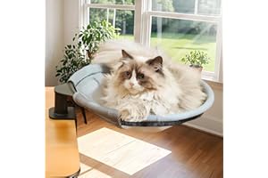 CATISM Biurko dla kota, miękkie, okrągłe, na biurko, legowisko dla kota, na biurko, do 25 kg, idealne do pracy biurowej, łóżko dla kota, hamak, do wewnątrz, dla kota z 2 matami dla zwierząt (okrągłe)