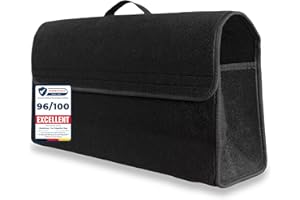 LIONSTRONG® Bolsa de Maletero de Coche [FELTRO PREMIUM] – Plegable – Con cintas autoadherentes antideslizantes – Bolsa de Herramientas – Accesorios de Coche – Universalmente Compatible