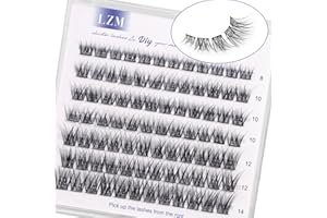 LZM Faux Cils Individuel 8-14mm Faux Cils Naturel C Curl Diy À La Maison Réutilisable Doux Cils Individuels False Lashes Facile À Utiliser Individual Lashes (moon)