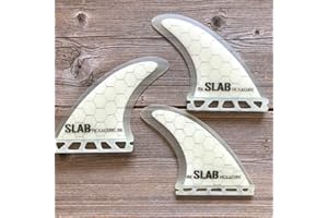 SLABSURF.COM Slab-Surf Fins Thruster hexacore Full White Futures Talla M