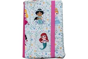 Acariciando Papel Con Historias Funda artesanal mediana de solapa para libros de Princesas Disney + marcapáginas de regalo, funda de algodón ecológico, acolchada,Harry Potter, para adolescentes, Rosa