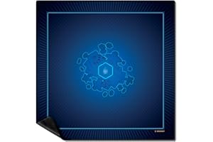 TESTEL Wogamat, tapis universel bleu jeux de plateaux 92 x 92 cm, 4 à 8 joueurs