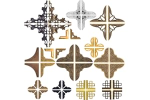 KeaJuidy 60 Stück Metall Schutzecke Antike Eckenschutz Buch Scrapbook Album Ecke Dekorative Metall Protector für antike Bücherecken Dekoration Vintage Bronze von Kisten Möbeln Büchern