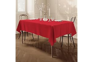 Home Direct Extra Large Rectangular Fabric Tablecloth Table Cover 150x250cm 59"x98" Red