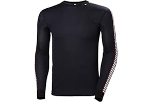 ‎HELLY HANSEN Helly-Hansen Mężczyźni Lifa Dry Stripe Crew Koszulka Termiczna, Granatowy, X-L