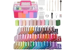 YILAIDA 62 Colors Oven Bake Modeling Clay, Non-Toxic & Safe, Polymer Clay Starter Kit with Sculpting Tools, Crafts Gift for Kids/Beginners/Adults