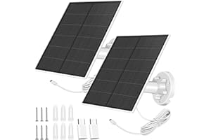SANKABA Solarpanel für überwachungskamera,5W Solarpanel Usb für DC 5V Sicherheitskamera,Micro USB & USB-C Anschluss Solarpanel,IP65 Wasserdichtes Solarladegerät für Kamera mit 360°verstellbarer