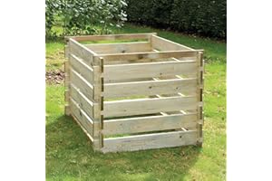 LACEWING Primrose 605L Easy Load Slatted Composter Wooden Pressure Treated Compost Bin 93cm x 93cm