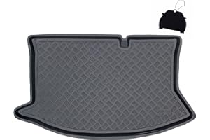 M MOTOS Tapis de coffre en PE pour Ford Fiesta VI 2008-2016 Rendez votre voyage plus confortable grâce à ce tapis de voiture durable - Tapis de coffre de voiture tout temps, protection contre les sali
