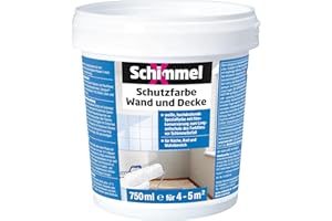 SchimmelX Schutzfarbe Wand und Decke 750 ml | hochdeckende Spezialfarbe | für Küche, Bad und Wohnbereich | scheuerbeständig | Lösemittelfrei | Innenbereich