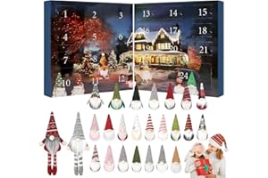 ASSLYE Christmas Gnome Advent Calendar 2025,24-Day Gonk Advent Calendar with 24 Unique Plush Gnome Decorations,Christmas Countdown Calendar for Tree Home Party Decorations,Xmas Gifts (Gnome(B))