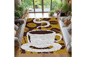 Tehocwiz Knüpfteppich Zum Selber Knüpfen 38x52 cm Knüpfhaken-Sets für Anfänger, Tapisserie Teppich Knüpf-Sets Knüpfsets Latch Hook Kit Selbst Knüpfen Set für Erwachsene