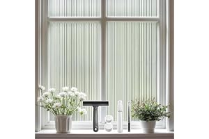 DARUITE Reeded glasfönsterfilm integritetsfilm för glasfönster 30 x 120 cm
