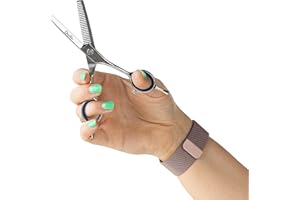 Mikki Doodle, Hunde- und Welpenschere zum Ausdünnen von Gesicht und Pfoten, scharfe und haltbare halbkonvexe Klinge, V-förmige Zähne, verstellbare Spannschraube für Kontrolle und Präzision, 12,7 cm