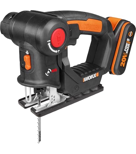 Scie Sabre Sans Fil DEWINNER 20V Avec Batterie 2.0Ah - Vitesse Variable, Changement De Lame Sans Outil - Parfaite Pour Bois Et Métal