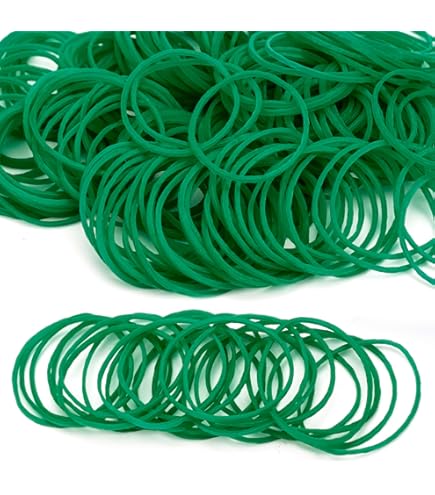 Élastiques TPU Sans Latex - Haute Résistance, 25mm X 1.5mm, Vert, Environ 1000 Pièces