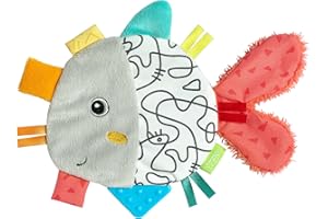 Fehn Knister-Fisch – Activity-Rascheltier zum Fühlen, Greifen, Lauschen, Spielen & Geräusche erzeugen – Spieltier fördert Babys Sinne & Motorik – Spielzeug für Babys und Kinder ab 0+ Monaten