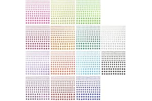 Sularpek 2300+ Piezas Brillantes Para la Cara - Diamantes en 14 Colores - Pegatinas Autoadhesivas para Uñas, Faciales, Ojos, DIY - Decoraciones,Manualidades