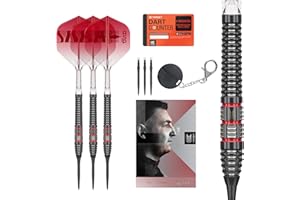 Target Darts Nathan Aspinall Steel Tip 95K Dart Set, 22G/24G/26G | 95% Tungsten Darts, K-Flex No.2 Flights & Shafts, Swiss Storm Black & SP Tool Included | Player Edition Professional Dart Sets